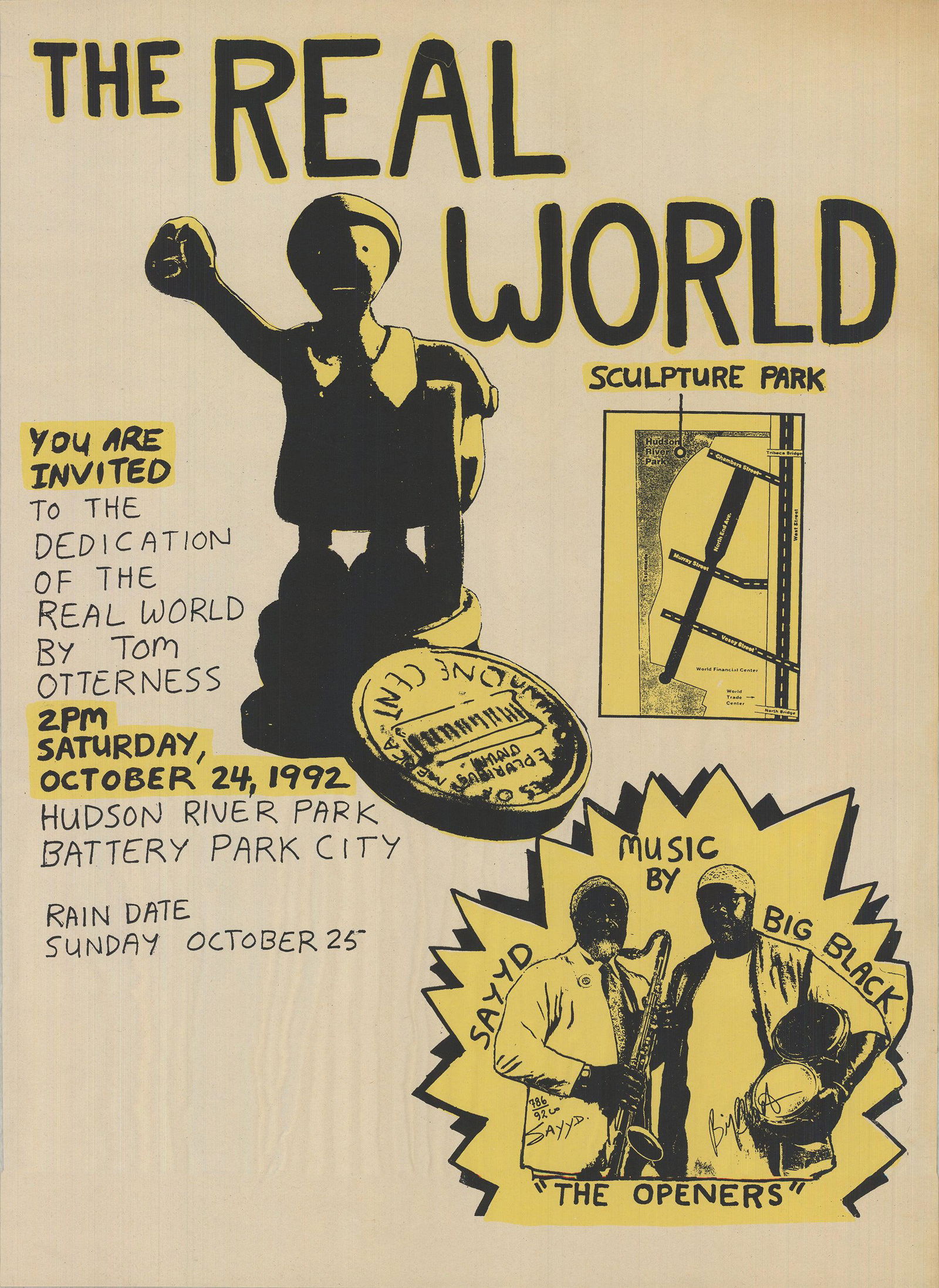 Tom Otterness - The Real World - 1992 Serigraph 24.5" x 18": "The Real World" by Tom Otterness, 1992 Unsigned Serigraph. Paper size is 24.5 x 18 inches, with an image size of 24.5 x 18 inches. The Serigraph is from an unknown edition size. and is not framed. Th