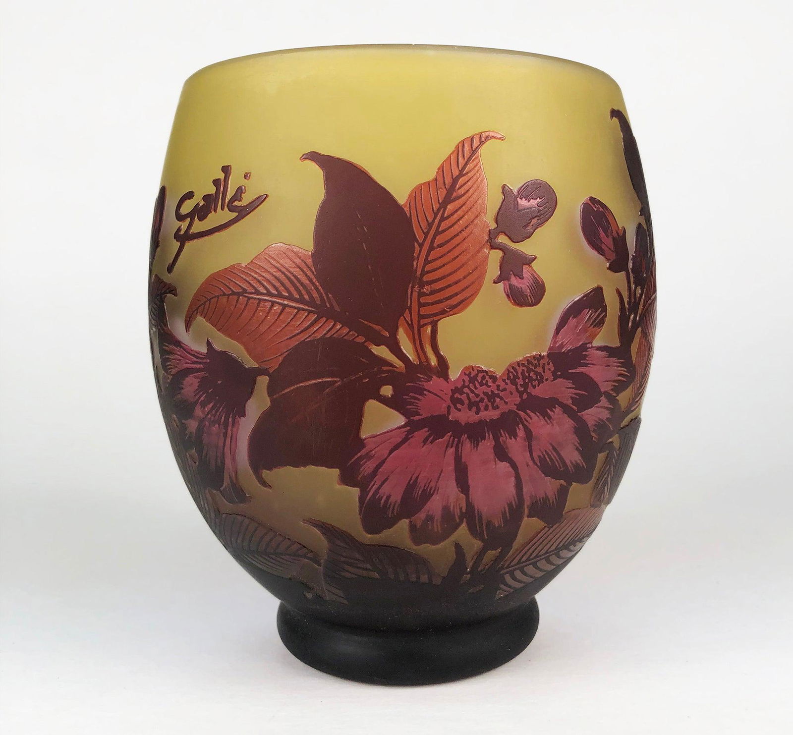 Emile Galle - Vase with Asteraceae II (After) - 1973  5" x 4" (1 of 3)