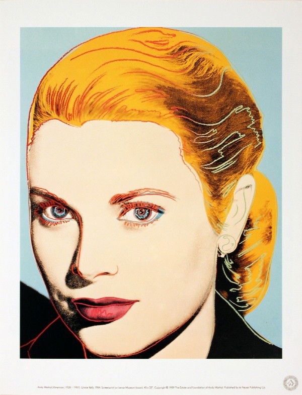 Warhol Grace Kelly Poster: Reference #: ULYY8895 Artist Name: Warhol, Andy Title: Grace Kelly Medium: Offset Lithograph Edition Size: Unknown Year: Unknown Paper Size: 15.75 x 12.25 inches Image Size: 13.25 x 10.5 inches Condit