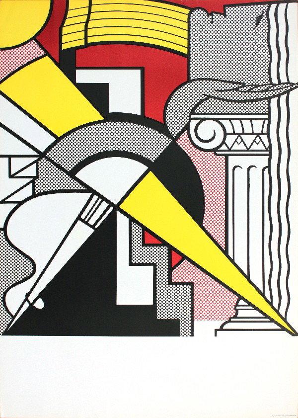 1967 Lichtenstein Arrow and Column Lithograph: Reference #: ULYY1306 Artist Name: Lichtenstein, Roy Title: Arrow and Column Medium: Lithograph Edition Size: 1000 Year: 1967 Paper Size: 37.5 x 25 inches Image Size: 30 x 25 inches Condition: A: Mint