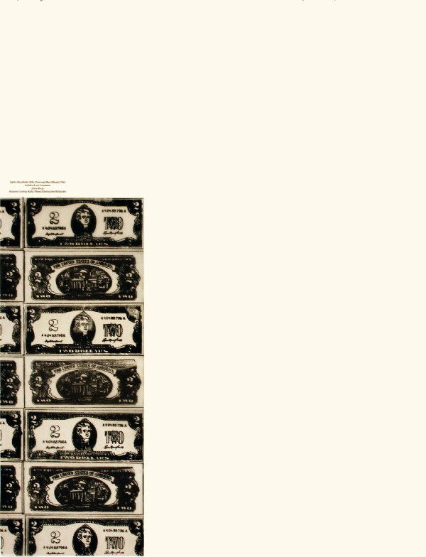 Warhol Eighty Two-Dollar Bills (Detail) Poster: Reference #: ULYY8932 Artist Name: Warhol, Andy Title: Eighty Two-Dollar Bills, Front and Rear (Detail) Medium: Offset Lithograph Edition Size: Unknown Year: 1990 Paper Size: 24.5 x 19 inches Image Si