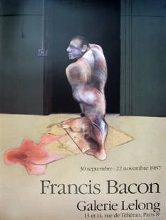 50 Bacon 1987 Galerie Lelong Posters: Selling a Pack of 50 identical posters by Bacon. Reference #: ULPKGH1331 Artist Name: Bacon, Francis Title: Galerie Lelong Medium: Offset Lithograph Edition Size: 500 Year: 1987 Paper Size: 26.5 x
