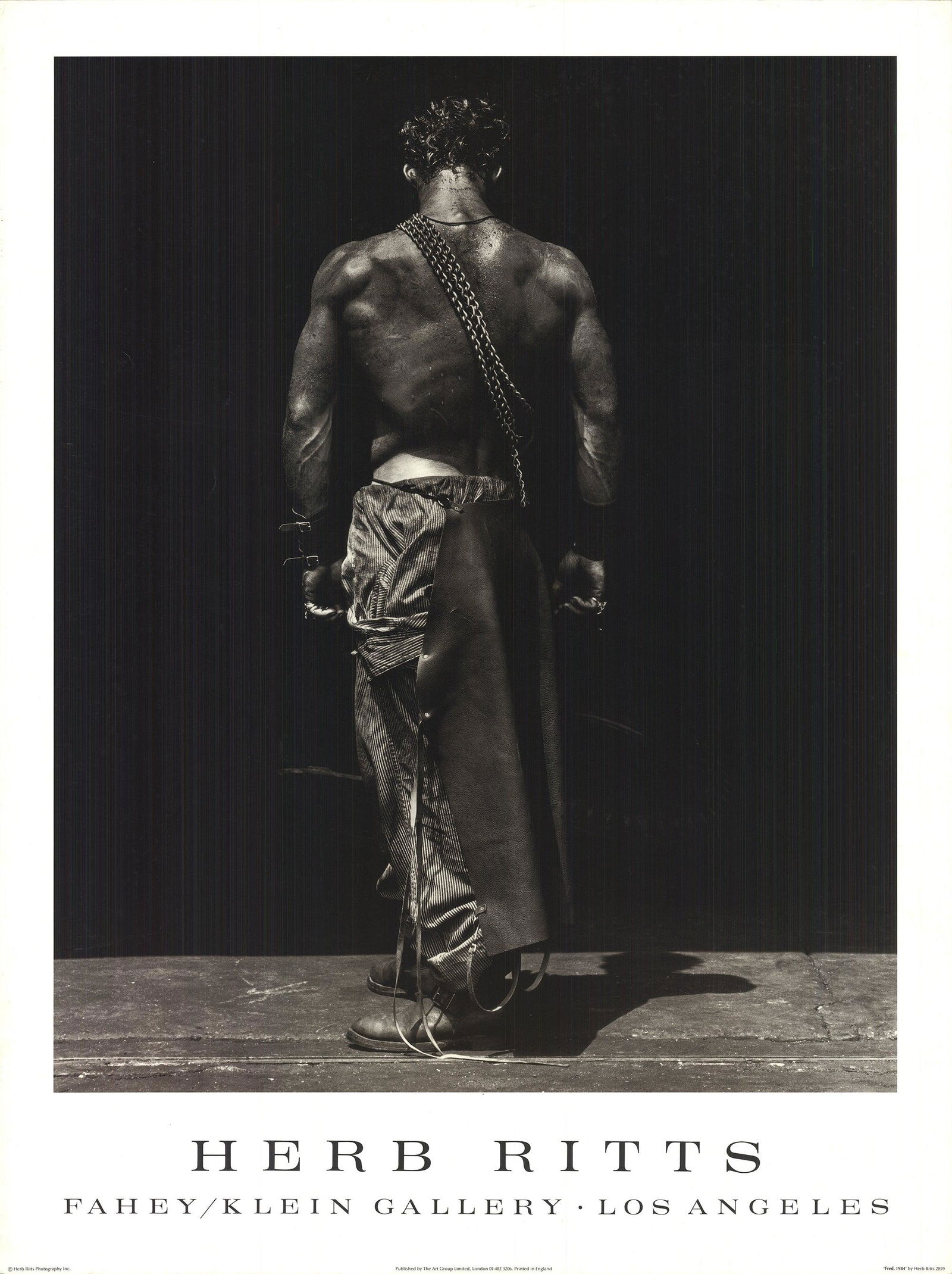 HERB RITTS ポスター額付き Herb Ritts Signed Poster (fred With Tyres) 10/88