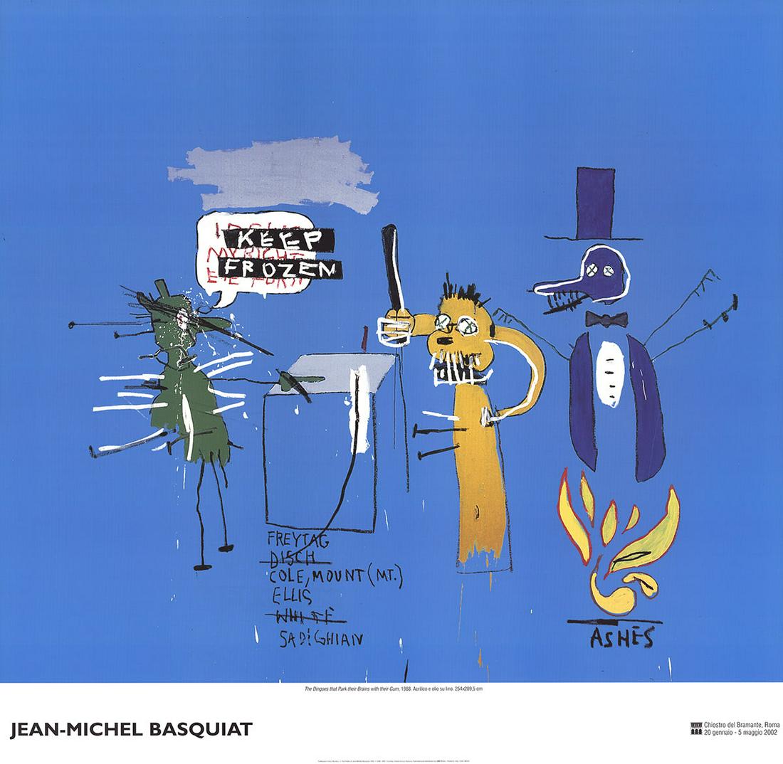 Jean-Michel Basquiat - The Dingoes that Park Their Brain with Their Gum - 2002 Offset Lithograph (1 of 3)