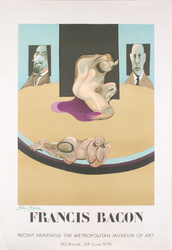S/N 1975 Bacon Metropolitan Museum Mourlot Litho: Reference #: ULEF9724-B Artist Name: Bacon, Francis Title: Metropolitan Museum of Art Medium: Lithograph Edition Size: 170 Year: 1975 Paper Size: 62.5 x 43.75 inches Image Size: 45 x 33.5 inches Condi