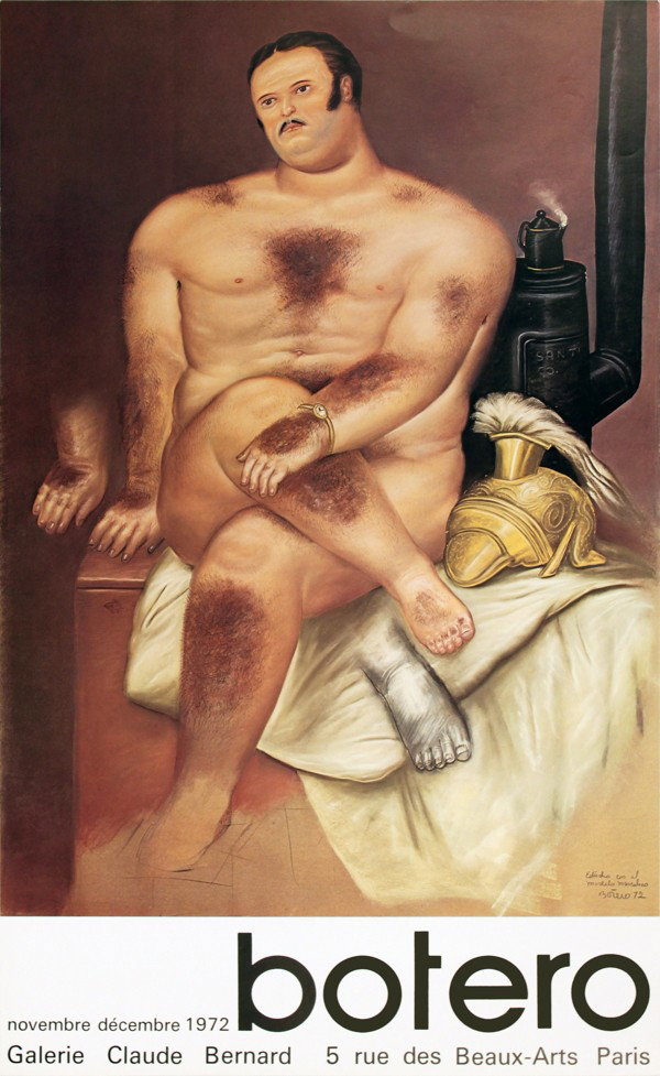 1972 Botero Study with Male Model Poster: Reference #: ULYY9174 Artist Name: Botero, Fernando Title: Study with Male Model Medium: Offset Lithograph Edition Size: Unknown Year: 1972 Paper Size: 25.5 x 15.75 inches Image Size: 21.75 x 15.75 in