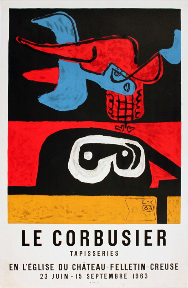 1963 Le Corbusier Tapisseries Mourlot Lithograph: Reference #: ULYY7661 Artist Name: Le Corbusier Title: Tapisseries Medium: Lithograph Edition Size: Unknown Year: 1963 Paper Size: 29.25 x 19.25 inches Image Size: 22 x 17.5 inches Condition: B: Very 