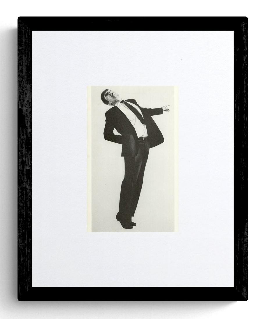 Robert Longo - Edmund, 1985 - 1985 Offset Lithograph 8.5" x 5": "Edmund, 1985" by Robert Longo, 1985 Unsigned Offset Lithograph. Paper size is 8.5 x 5 inches, with an image size of 8.5 x 5 inches. The Offset Lithograph is from an unknown edition size. and is curre