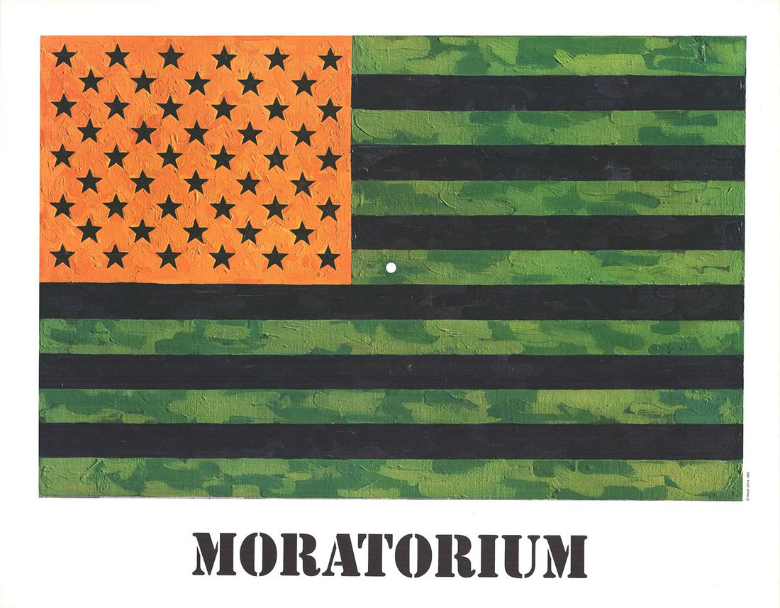 Jasper Johns - Moratorium - 1969 Offset Lithograph 22.5" x 28.5" (1 of 3)