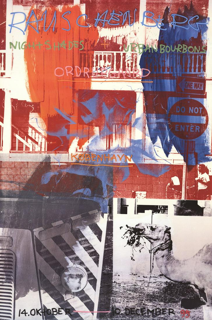 Robert Rauschenberg - Night Shades + Urban Bourbons - 1995 Offset Lithograph 39.5" x 26" (1 of 1)