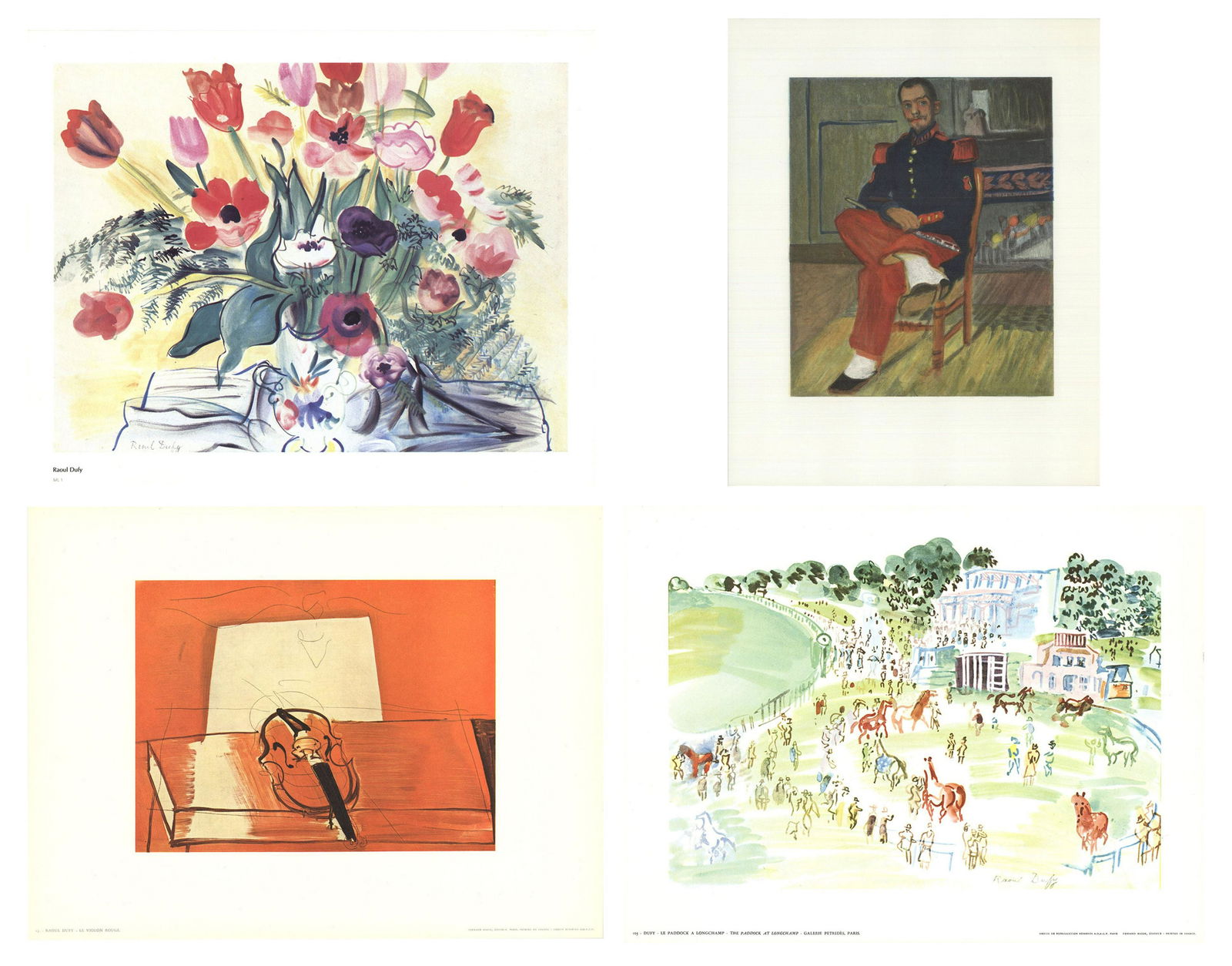 Bundle- 4 Assorted Raoul Dufy Mini Posters (1 of 5)