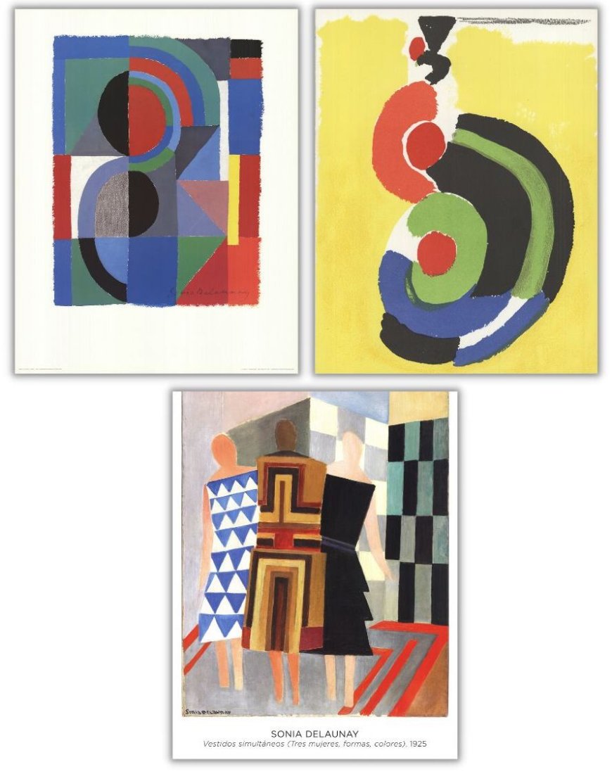 Bundle- 3 Assorted Sonia Delaunay Rare Posters (1 of 4)