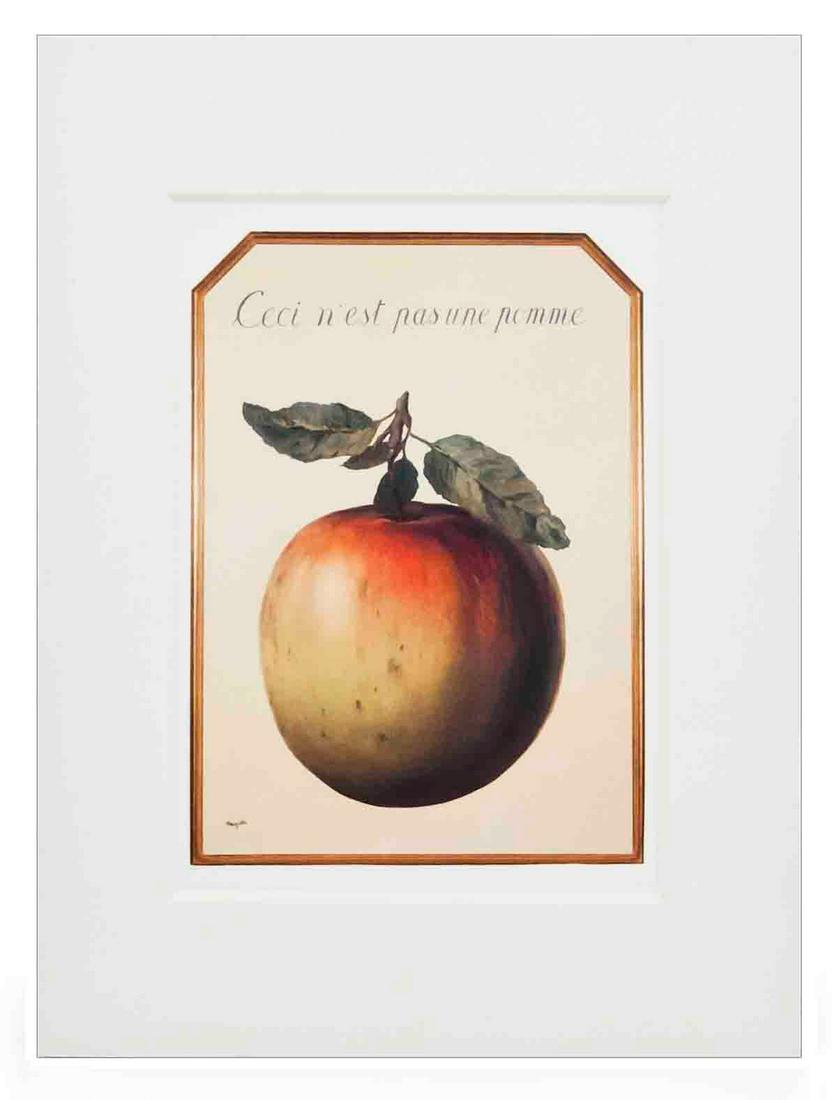 17 Rene Magritte 2012 Ceci n'est pas une pomme Matted Frame & Prints (1 of 1)