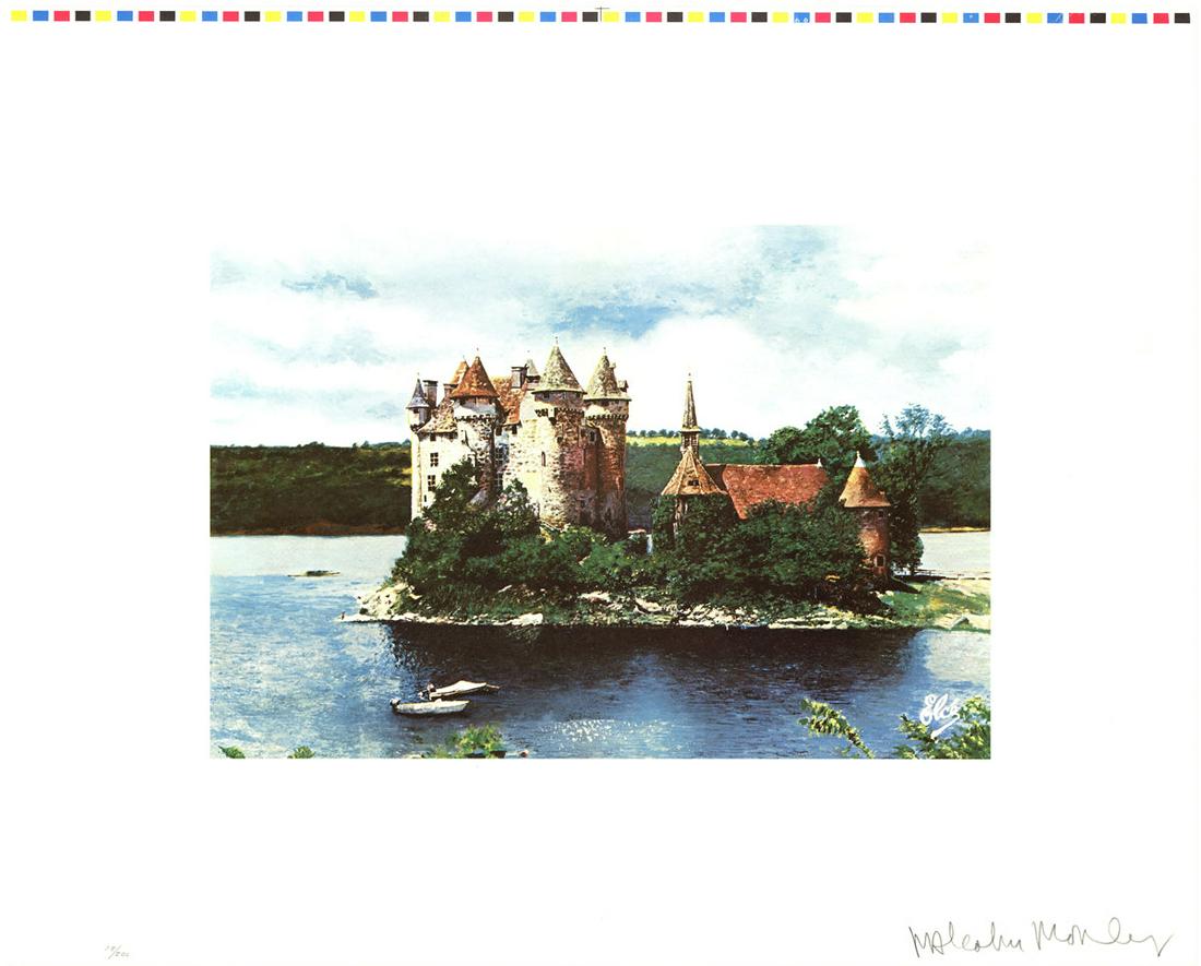 10 Signed Malcolm Morley 1972 Rhine Chateau Posters: This is a pack of 10 Offset Lithographs by Morley, titled "Rhine Chateau". The overall size of each Offset Lithograph measures 22.75 x 28.25 inches. The Offset Lithographs are Signed from an edition o