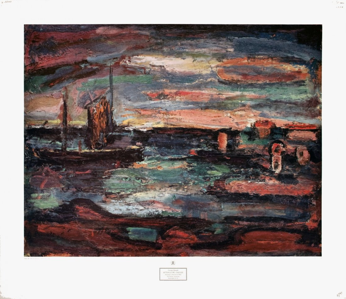 Rouault Afterglow, Galilee Poster: Reference #: ULYY7812 Artist Name: Rouault, Georges Title: Afterglow, Galilee Medium: Offset Lithograph Edition Size: Unknown Year: Unknown Paper Size: 24.75 x 29 inches Image Size: 19.25 x 25 inches 