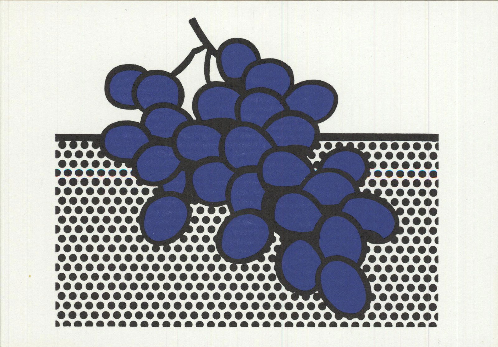 Roy Lichtenstein - Blue Grapes - 1972 Lithograph 4.125" x 5.875" (1 of 1)