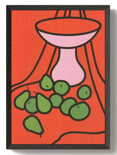 Patrick Caulfield - Fruit and Bowl - 2012 Offset Lithograph 20.75" x 15": "Fruit and Bowl" by Patrick Caulfield, 2012 Unsigned Offset Lithograph. Paper size is 20.75 x 15 inches, with an image size of 19.75 x 14 inches. The Offset Lithograph is from an unknown edition