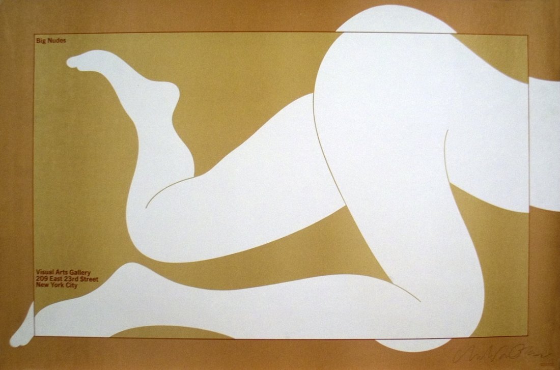 Signed 1967 Glaser Big Nudes Lithograph: Reference #: ULEF1015-B Artist Name: Glaser, Milton Title: Big Nudes Medium: Lithograph Edition Size: Unknown Year: 1967 Paper Size: 24.25 x 37.25 inches Image Size: 24.5 x 37.0 inches Condition: C: S