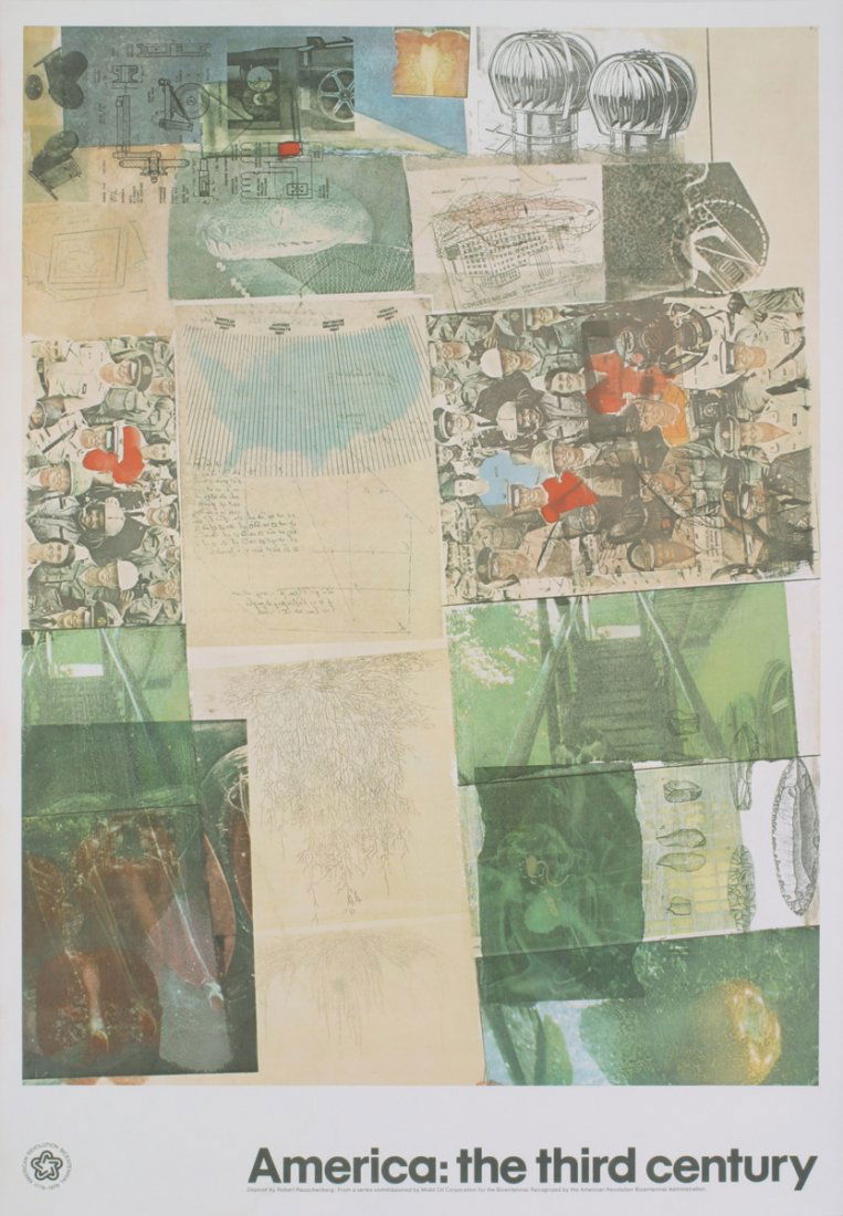 1976 Rauschenberg Deposit Poster: Reference #: ULEF9860-D Artist Name: Rauschenberg, Robert Title: Deposit Medium: Offset Lithograph Edition Size: Unknown Year: 1976 Paper Size: 34.75 x 24 inches Image Size: 30 x 22.75 inches Conditio