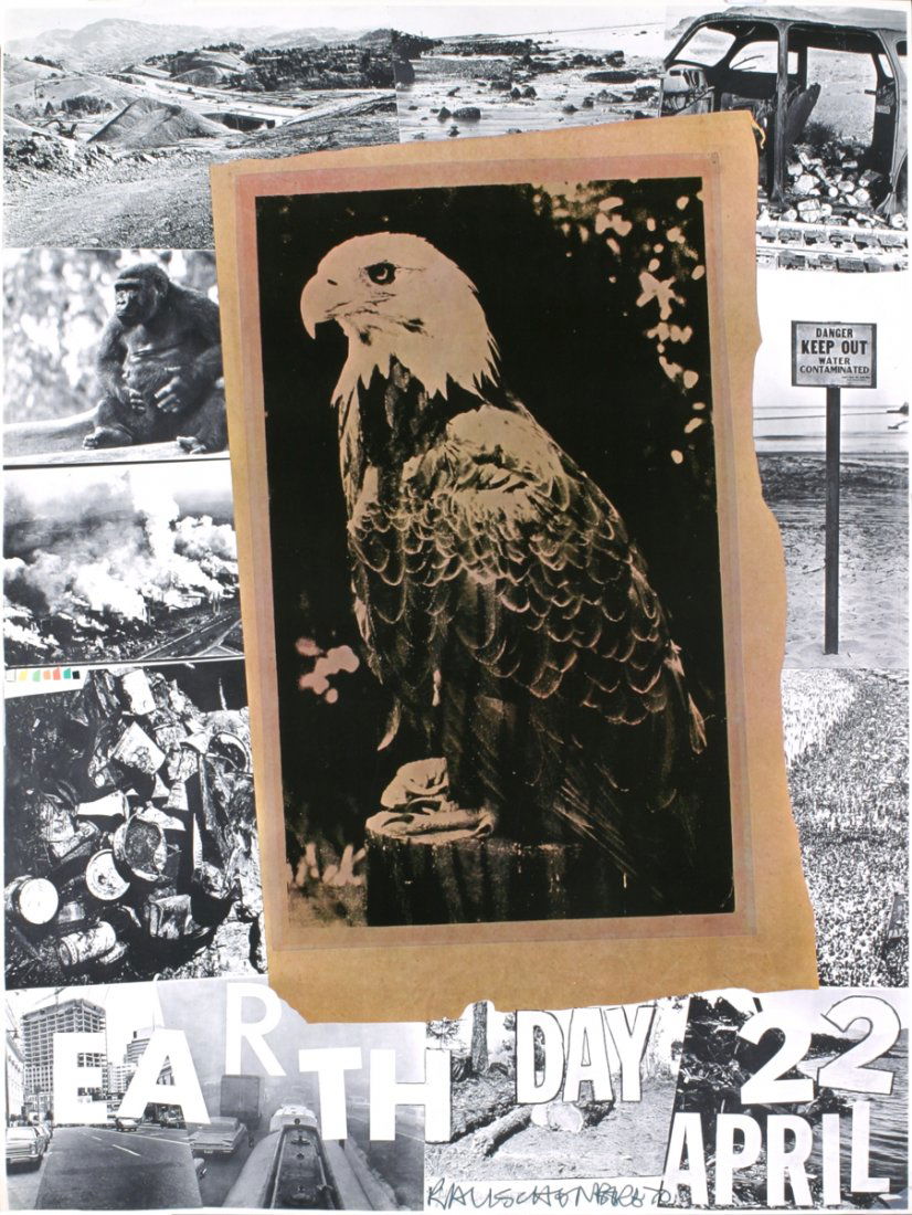 Signed 1970 Rauschenberg Earth Day Poster: Reference #: ULEF5238-B Artist Name: Rauschenberg, Robert Title: Earth Day Medium: Offset Lithograph Edition Size: unknown Year: 1970 Paper Size: 33.75 x 25.25 inches Image Size: 33.5 x 25.25 inches C
