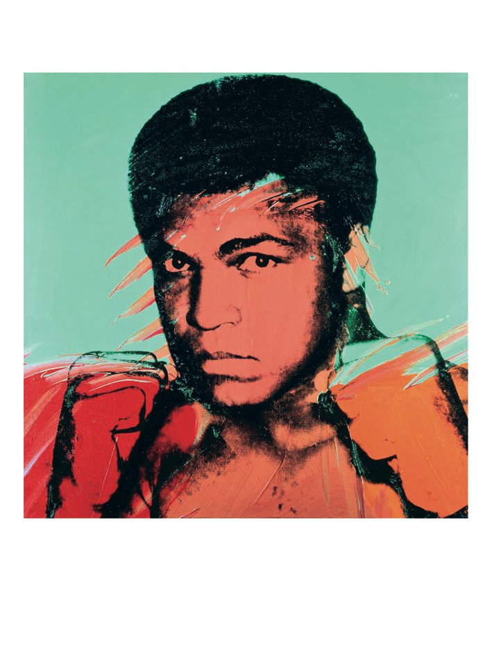 Warhol Muhamed Ali Poster: Reference #: ULNR713 Artist Name: Warhol, Andy Title: Muhamed Ali Medium: Offset Lithograph Edition Size: Limited Year: Unknown Paper Size: 31.5 x 23.5 inches Image Size: 22 x 22 inches Condition: A: 