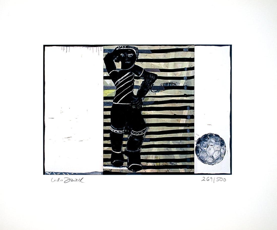 Udo Dziersk - Woman with Ball - 1999 Offset Lithograph - SIGNED 19.5" x 23.5" (1 of 1)