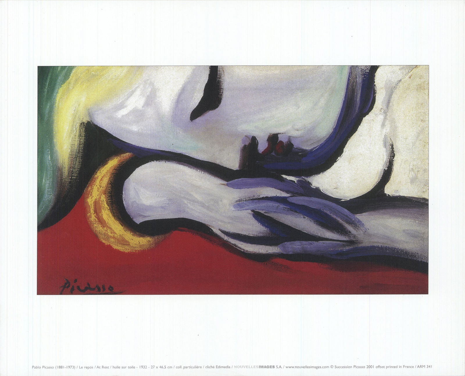 Pablo Picasso - At Rest - 2001 Offset Lithograph 9.5" x 11.75" (1 of 1)