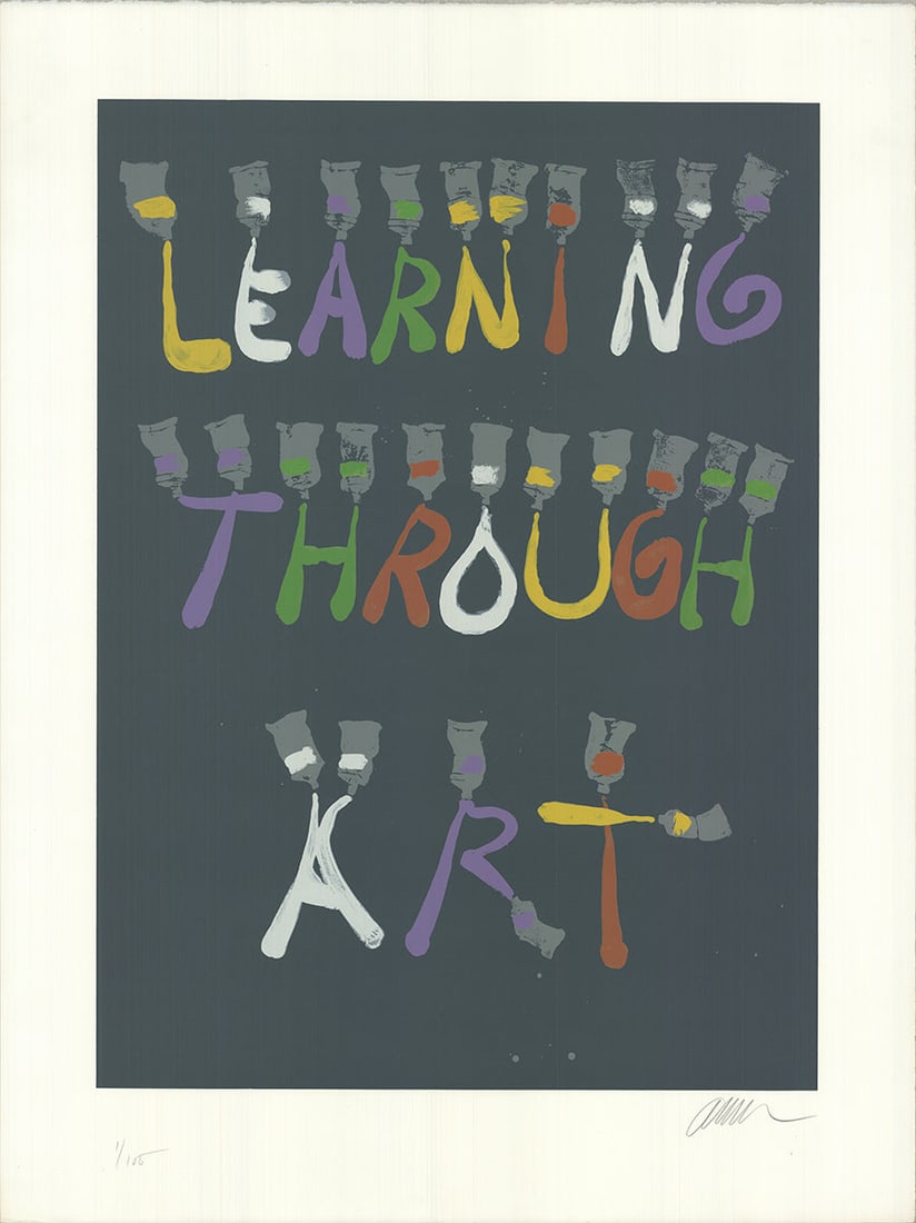 Pierre Fernandez Arman - Learning Through Art - Serigraph - SIGNED 37" x 28": "Learning Through Art" by Pierre Fernandez Arman, Signed Serigraph. Paper size is 37 x 28 inches, with an image size of 30 x 22 inches. The Serigraph is from an edition size of 108 and is not framed.