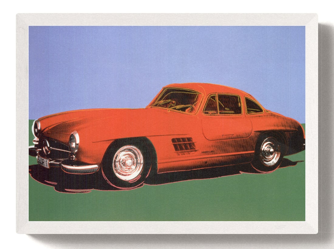 Andy Warhol - Mercedes-Benz 300 SL Coupe - 2010 Offset Lithograph 11.5" x 17.25": "Mercedes-Benz 300 SL Coupe" by Andy Warhol, 2010 Unsigned Offset Lithograph. Paper size is 11.5 x 17.25 inches, with an image size of 11.5 x 17.25 inches. The Offset Lithograph is from an unknown edi