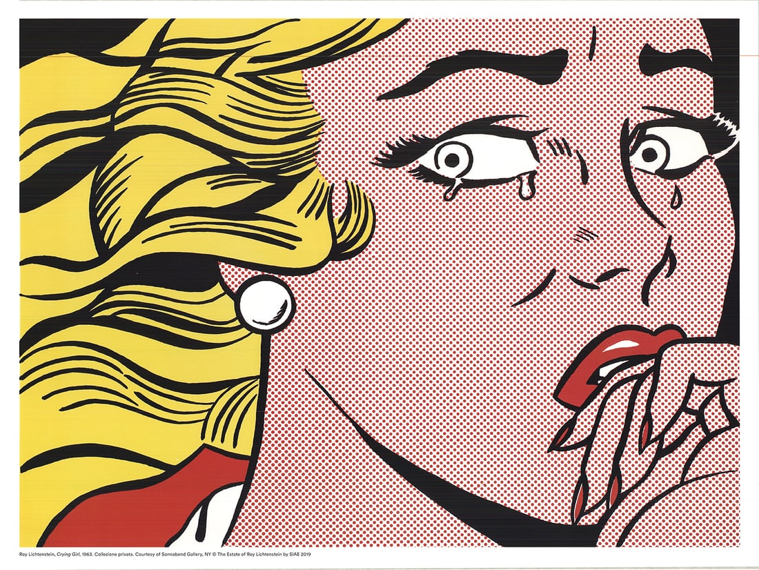 Roy Lichtenstein - Crying Girl - 2019 Offset Lithograph 23.5" x 31.5" (1 of 3)