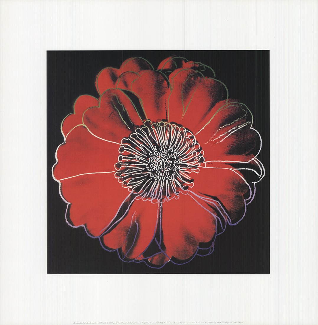 Andy Warhol - Flower for Tacoma Dome - 2003 Offset Lithograph 20" x 19.5" (1 of 3)