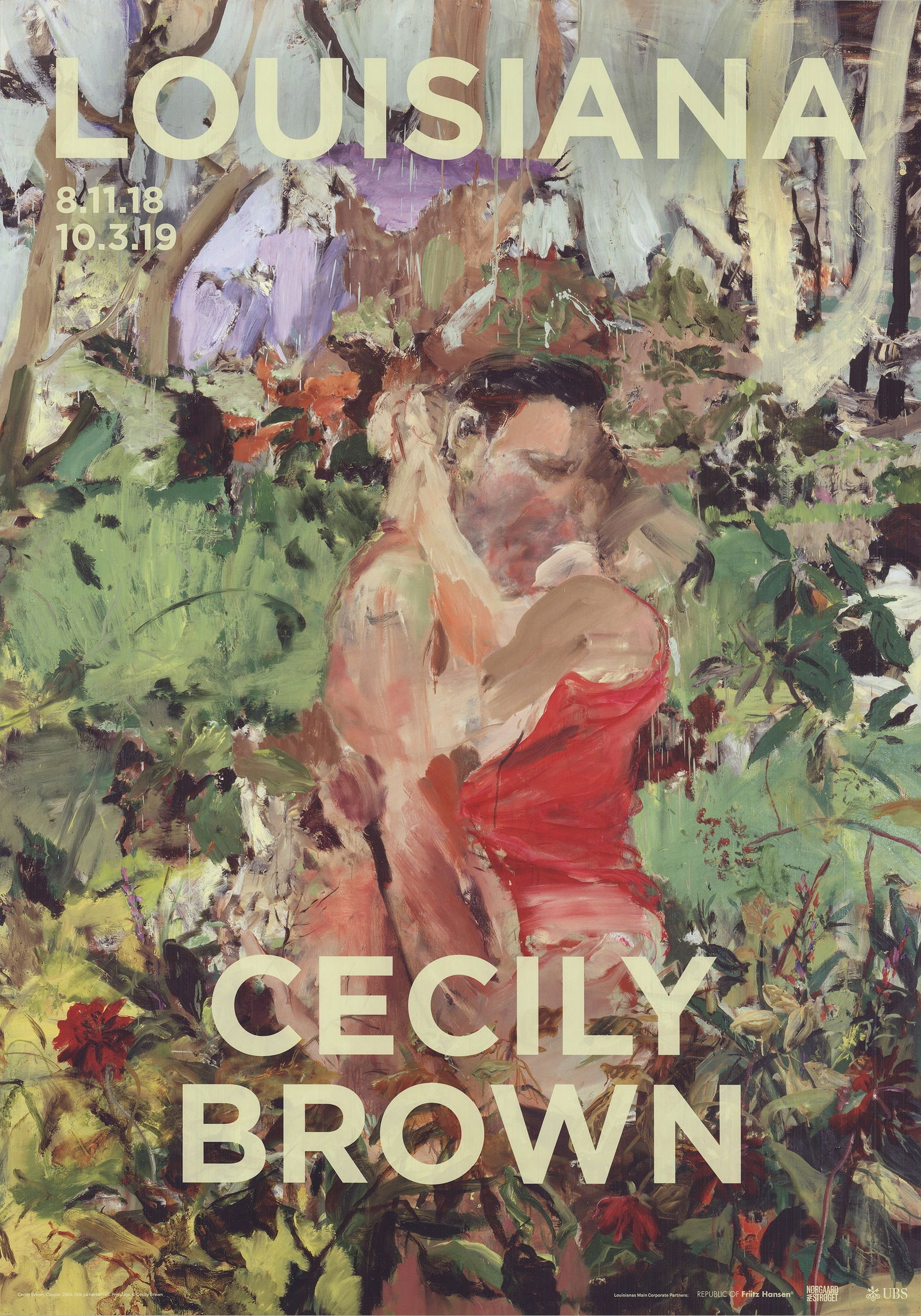 Cecily Brown - Couple - 2018 Offset Lithograph 33.25" x 23.5": "Couple" by Cecily Brown, 2018 Unsigned Offset Lithograph. Paper size is 33.25 x 23.5 inches, with an image size of 33.25 x 23.5 inches. The Offset Lithograph is from an unknown edition size. and is n