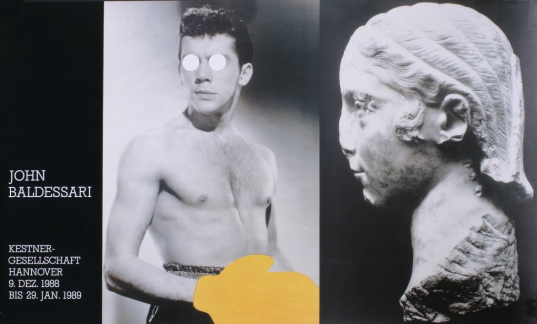 1988 Baldessari Yellow Gloved boxer Poster: Reference #: ULGH1326 Artist Name: Baldessari, John Title: The Yellow Gloved boxer Medium: Offset Lithograph Edition Size: 1000 Year: 1988 Paper Size: 23.25 x 38.25 inches Image Size: 23.25 x 30.5 inc