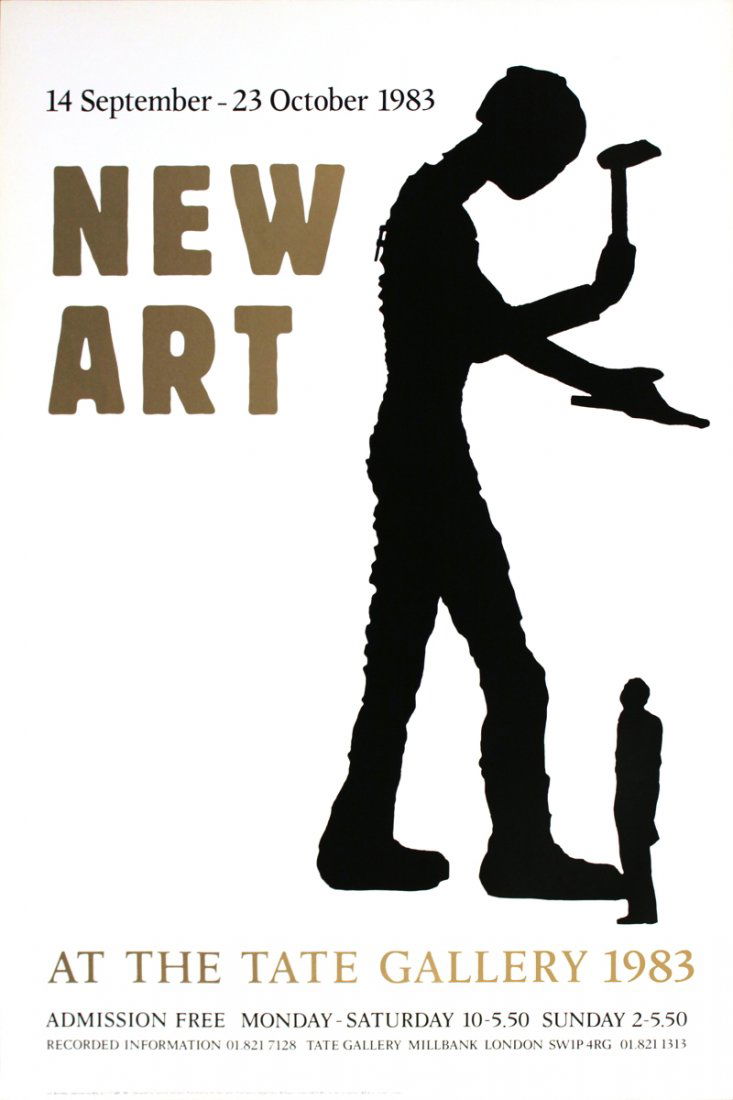 1983 Borofsky Hammering Man Serigraph: Reference #: ULXX7931 Artist Name: Borofsky, Jonathan Title: Hammering Man at 2,772,489 Medium: Serigraph Edition Size: Unknown Year: 1983 Paper Size: 30 x 20 inches Image Size: 23.75 x 10.5 inches Co