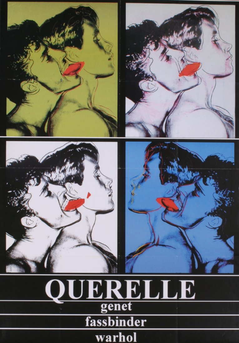 1983 Warhol Querelle x 4 Poster: Reference #: ULEF9745 Artist Name: Warhol, Andy Title: Querelle x 4 Medium: Offset Lithograph Edition Size: Unknown Year: 1983 Paper Size: 39.25 x 27 inches Image Size: 31 x 27 inches Condition: C: No
