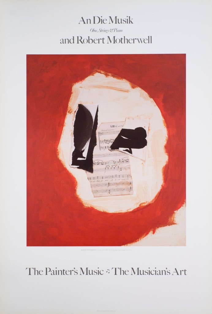 Motherwell Cantana XIII Poster: Reference #: ULYY1037 Artist Name: Motherwell, Robert Title: Cantana XIII Medium: Offset Lithograph Edition Size: Unknown Year: Unknown Paper Size: 39 x 26.5 inches Image Size: 24 x 20 inches Conditio