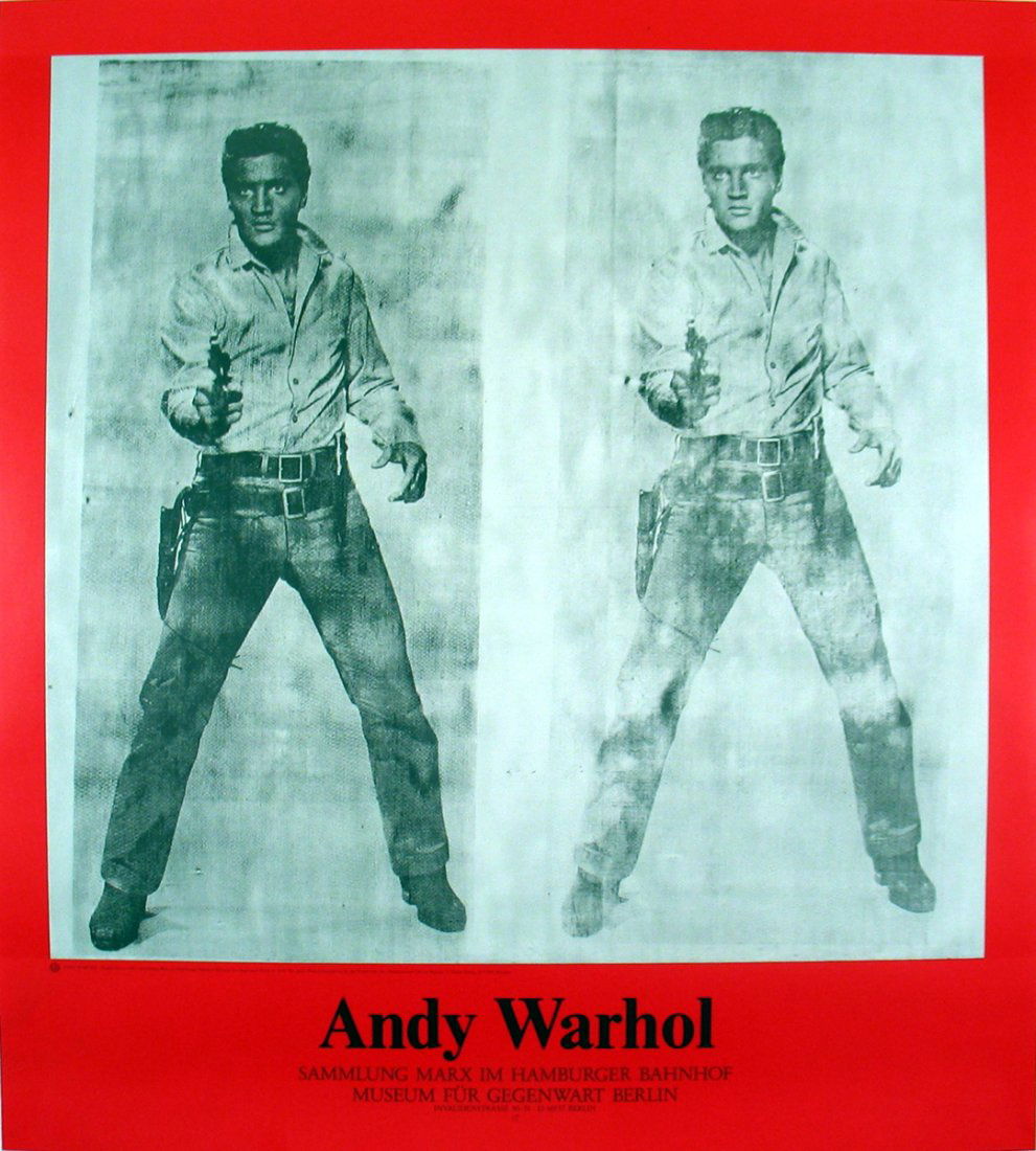 Warhol Double Elvis Poster: Reference #: ULNR2041 Artist Name: Warhol, Andy Title: Double Elvis Medium: Offset Lithograph Edition Size: Limited Year: Unknown Paper Size: 36.75 x 33 inches Image Size: 28.5 x 29.5 inches Condition