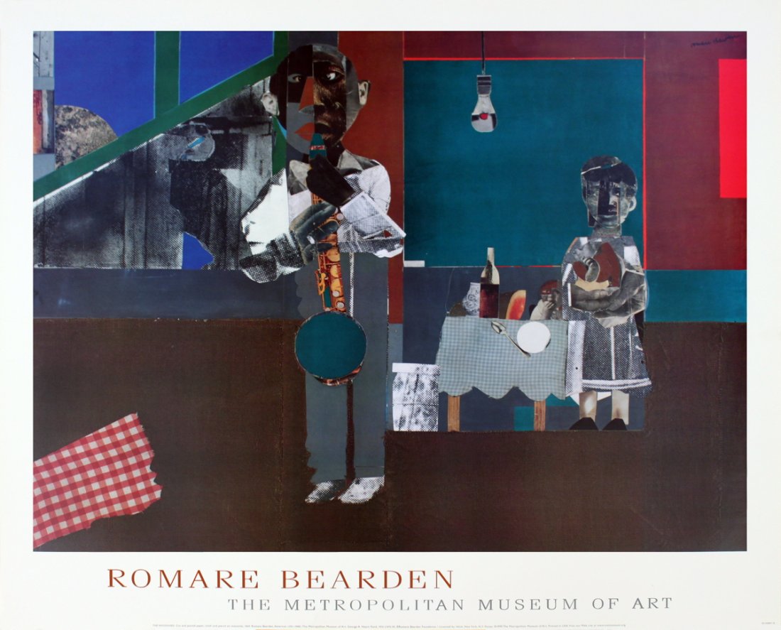 Bearden The Woodshed Poster: Reference #: ULGH1478 Artist Name: Bearden, Romare Title: The Woodshed Medium: Offset Lithograph Edition Size: 350 Year: Unknown Paper Size: 30 x 34 inches Image Size: 25 x 31.25 inches Condition: A: 