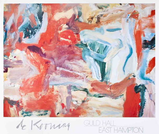 Willem de Kooning, Guild Hall, hand signed and inscribed to Claire