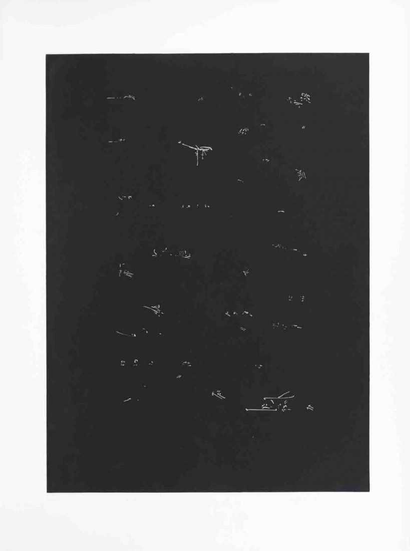 S/N 1974 Dowell Score III-Midnight Suite Etching: Reference #: ULYY2187-B Artist Name: Dowell, John Title: Score III - Midnight Suite Medium: Etching Edition Size: 100 Year: 1974 Paper Size: 30 x 22 inches Image Size: 23.5 x 17.5 inches Condition: B: