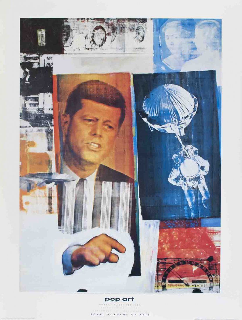 1991 Rauschenberg Retroactive II Poster: Reference #: ULYY6528 Artist Name: Rauschenberg, Robert Title: Retroactive II Medium: Offset Lithograph Edition Size: Unknown Year: 1991 Paper Size: 31.5 x 23.75 inches Image Size: 27 x 19.75 inches C