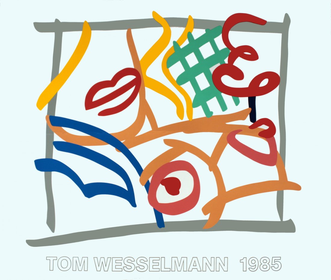 1985 Wesselmann Untitled Serigraph: Reference #: ULYY9367 Artist Name: Wesselmann, Tom Title: Untitled Medium: Serigraph Edition Size: Unknown Year: 1985 Paper Size: 34.25 x 39 inches Image Size: 34.25 x 39 inches Condition: A-: Near Mi