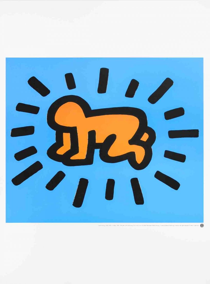 2000 Haring Untitled (1990) Poster: Reference #: ULYY0054 Artist Name: Haring, Keith Title: Untitled (1990) Medium: Offset Lithograph Edition Size: Unknown Year: 2000 Paper Size: 31.5 x 23.5 inches Image Size: 18.25 x 22 inches Conditio