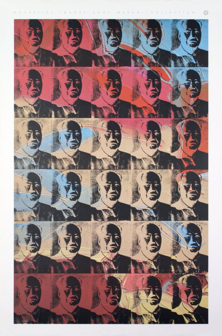 Warhol 30 Small Colored Maos-Reversal Poster: Reference #: ULYY8848 Artist Name: Warhol, Andy Title: Thirty Small Colored Maos (Reversal Series) Medium: Offset Lithograph Edition Size: Unknown Year: Unknown Paper Size: 46.75 x 31 inches Image Siz