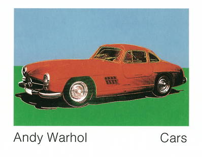 1989 Warhol 300 Sl Coupe (1954) Poster: Reference #: ULNR080 Artist Name: Warhol, Andy Title: 300 Sl Coupe (1954) Medium: Offset Lithograph Edition Size: Limited Year: 1989 Paper Size: 43 x 55 inches Image Size: 31.25 x 47.25 inches Conditi