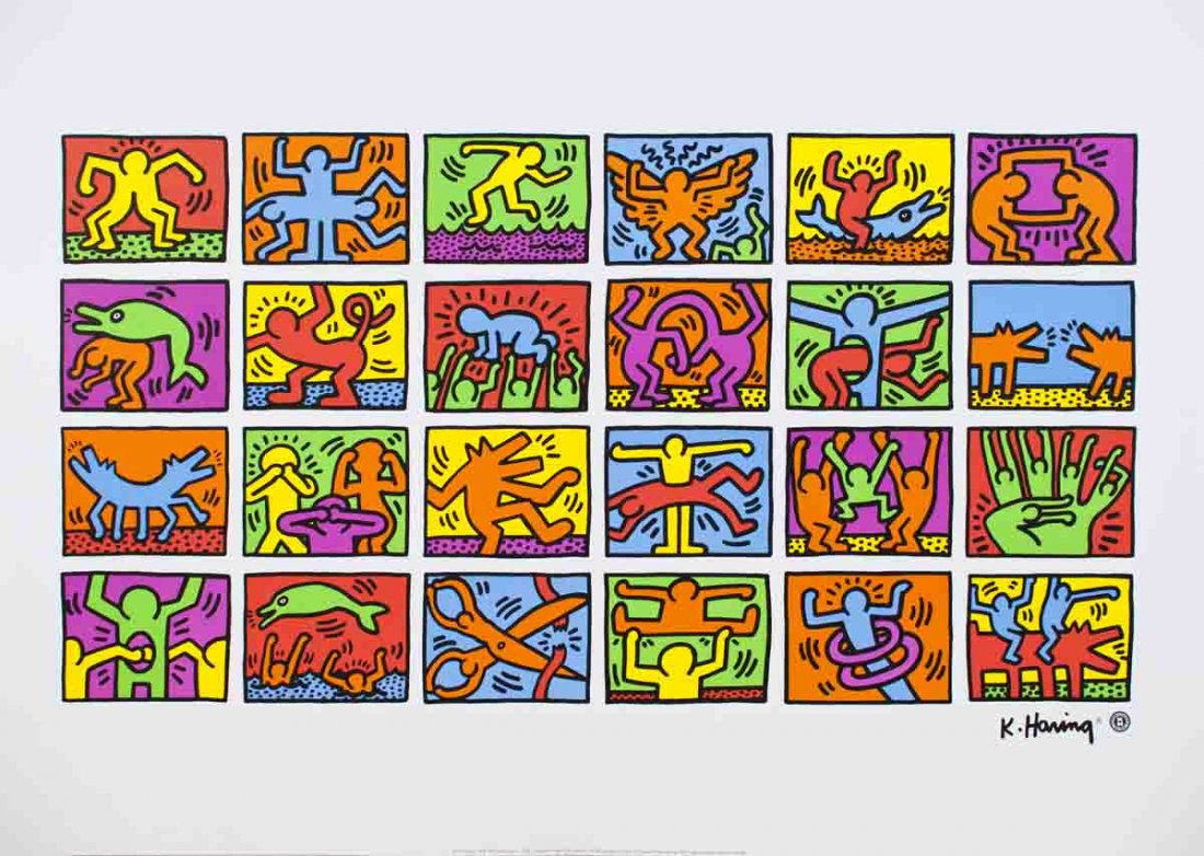 1997 Haring Retrospect (1989) Poster: Reference #: ULYY5313 Artist Name: Haring, Keith Title: Retrospect (1989) Medium: Offset Lithograph Edition Size: Unknown Year: 1997 Paper Size: 19.75 x 27.5 inches Image Size: 13 x 24.25 inches Condi