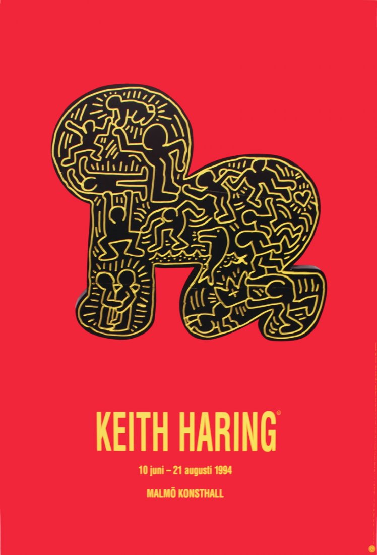 1994 Haring Untitled (1983) Poster: Reference #: ULGH1244 Artist Name: Haring, Keith Title: Untitled (1983) Medium: Offset Lithograph Edition Size: 500 Year: 1994 Paper Size: 39.25 x 27.5 inches Image Size: 39.25 x 27.5 inches Condition