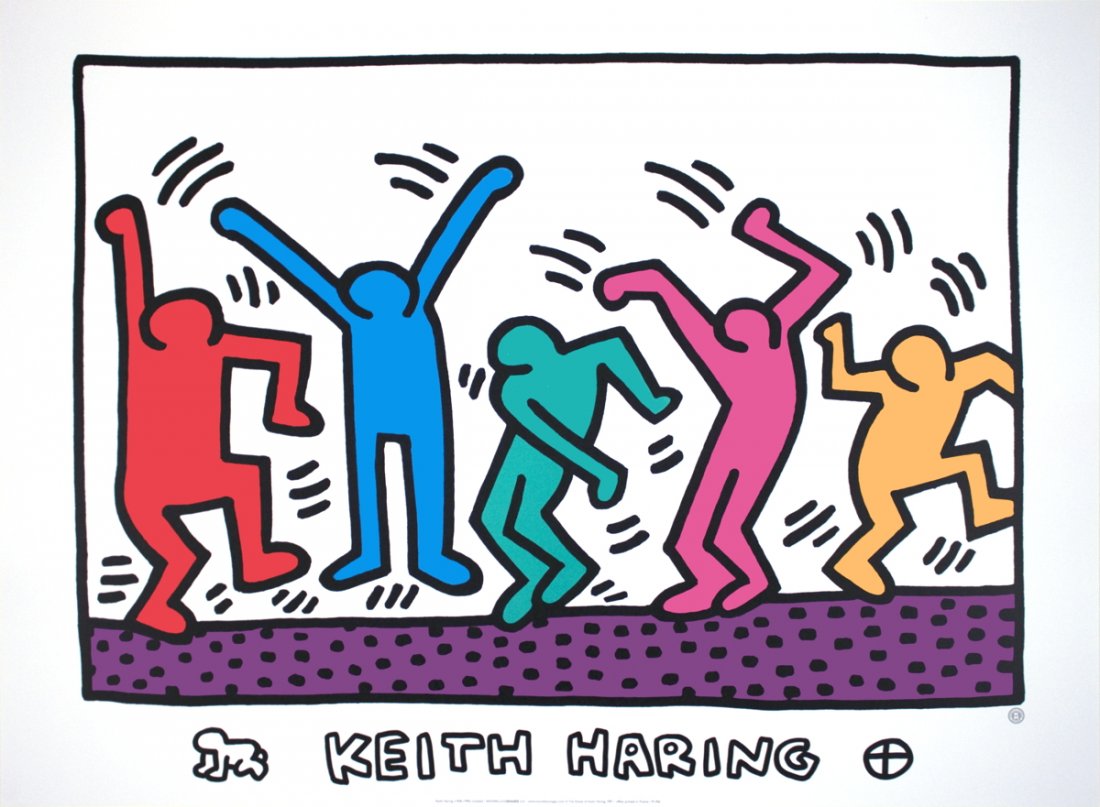 1991 Haring Untitled Poster: Reference #: ULYY6103 Artist Name: Haring, Keith Title: Untitled Medium: Offset Lithograph Edition Size: Unknown Year: 1991 Paper Size: 23.5 x 31.5 inches Image Size: 19 x 27 inches Condition: C: Seve