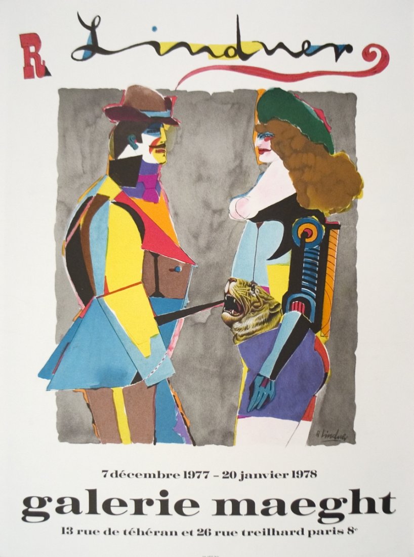 Lindner Fun City Poster: Reference #: ULGM162 Artist Name: Lindner, Richard Title: Fun City Medium: Offset Lithograph Edition Size: Open Year: Unknown Paper Size: 32 x 24 inches Image Size: 24 x 24 inches Condition: A: Mint