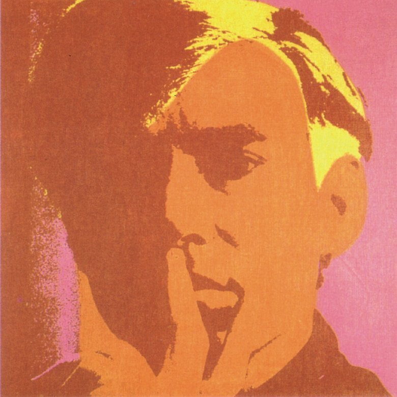 25 Warhol Self Portrait-Orange Posters: This is a pack of 25 Offset Lithographs by Warhol, titled "Self Portrait-Orange". The overall size of each Offset Lithograph measures 26 x 26 inches. The Offset Lithographs are Unsigned from an editio